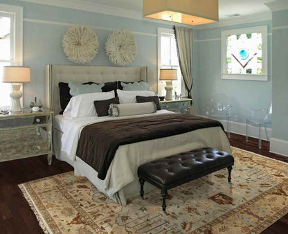 Hindsville Traditional Khaki/Light Gray Area Rug