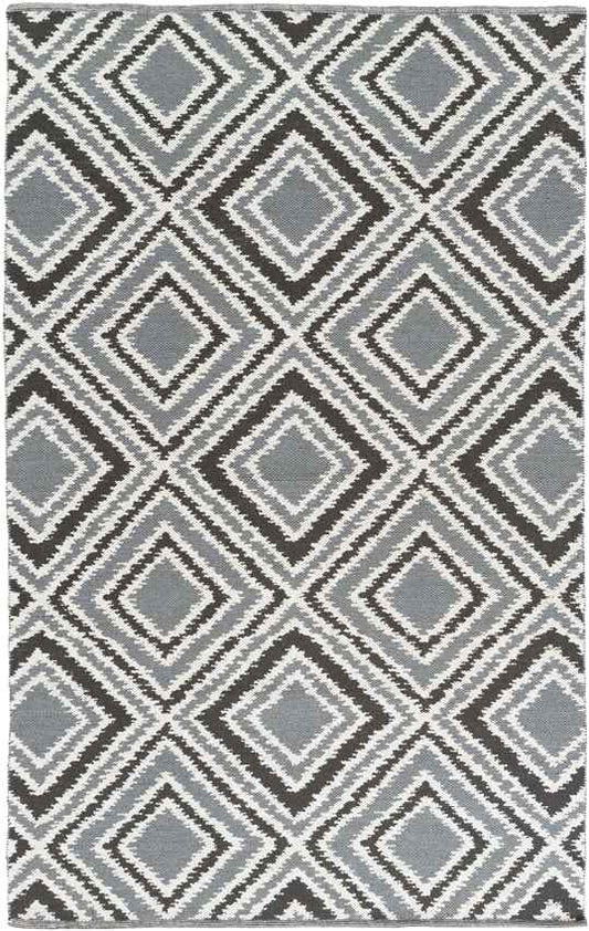Holyoke Modern Pewter & Jet Black Area Rug