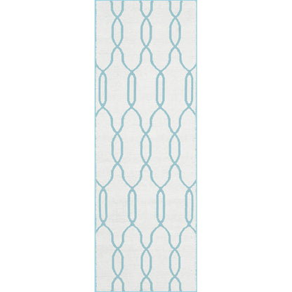 Homewood Modern White/Blue Area Rug