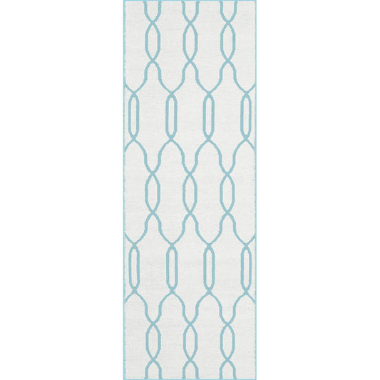 Homewood Modern White/Blue Area Rug