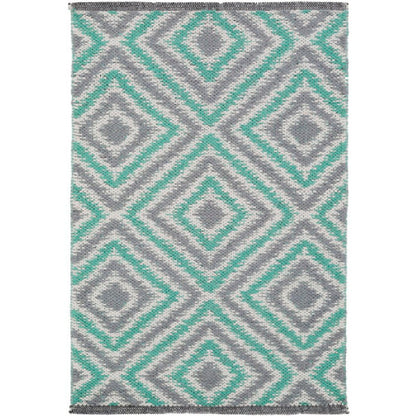 Holyoke Modern Ivory/Emerald Area Rug