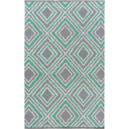 Holyoke Modern Ivory/Emerald Area Rug