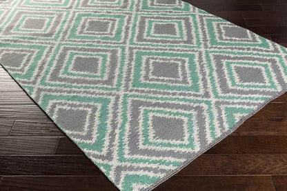 Holyoke Modern Ivory/Emerald Area Rug