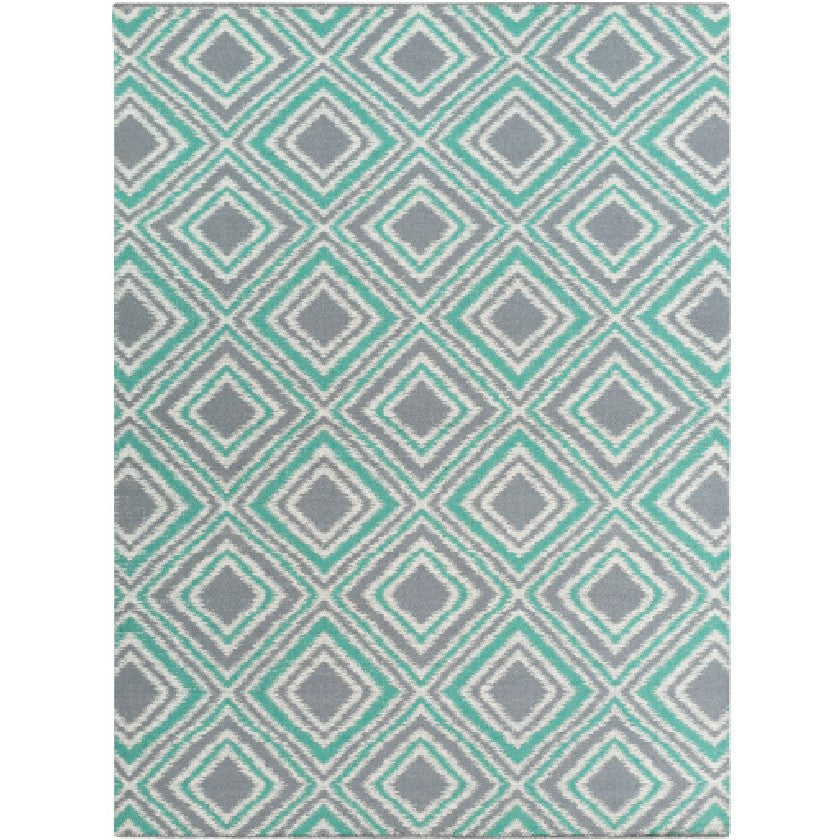 Holyoke Modern Ivory/Emerald Area Rug