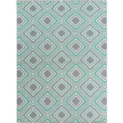 Holyoke Modern Ivory/Emerald Area Rug