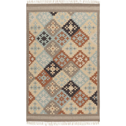 Hughson Global Blue/Beige/Brown Area Rug