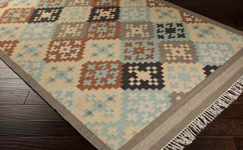 Hughson Global Blue/Beige/Brown Area Rug