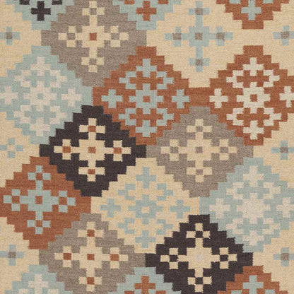 Hughson Global Blue/Beige/Brown Area Rug