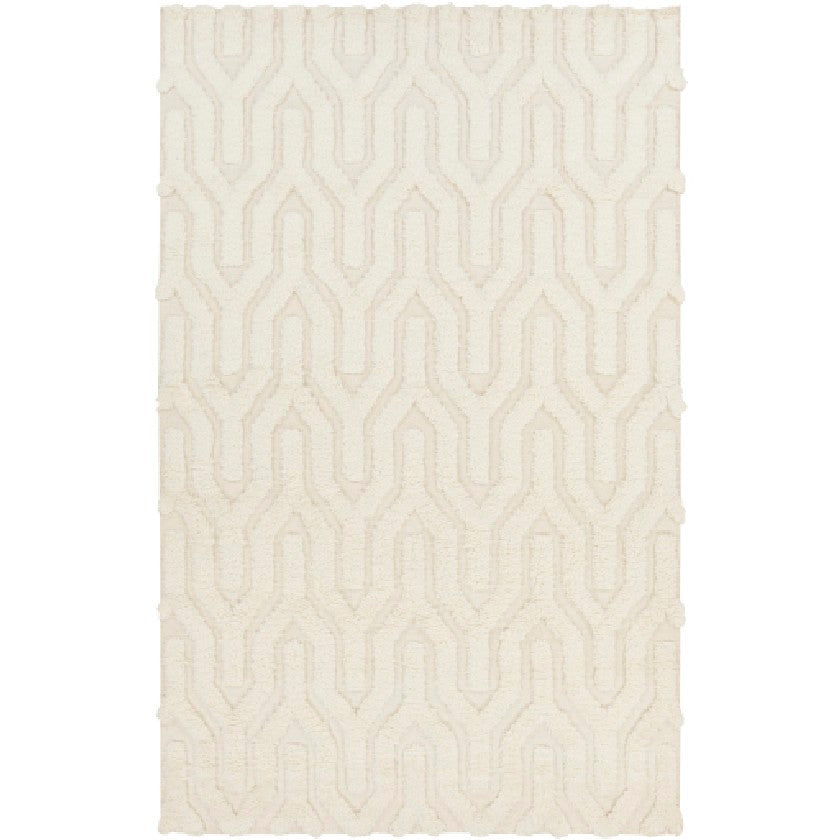 Huslia Modern Ivory Area Rug