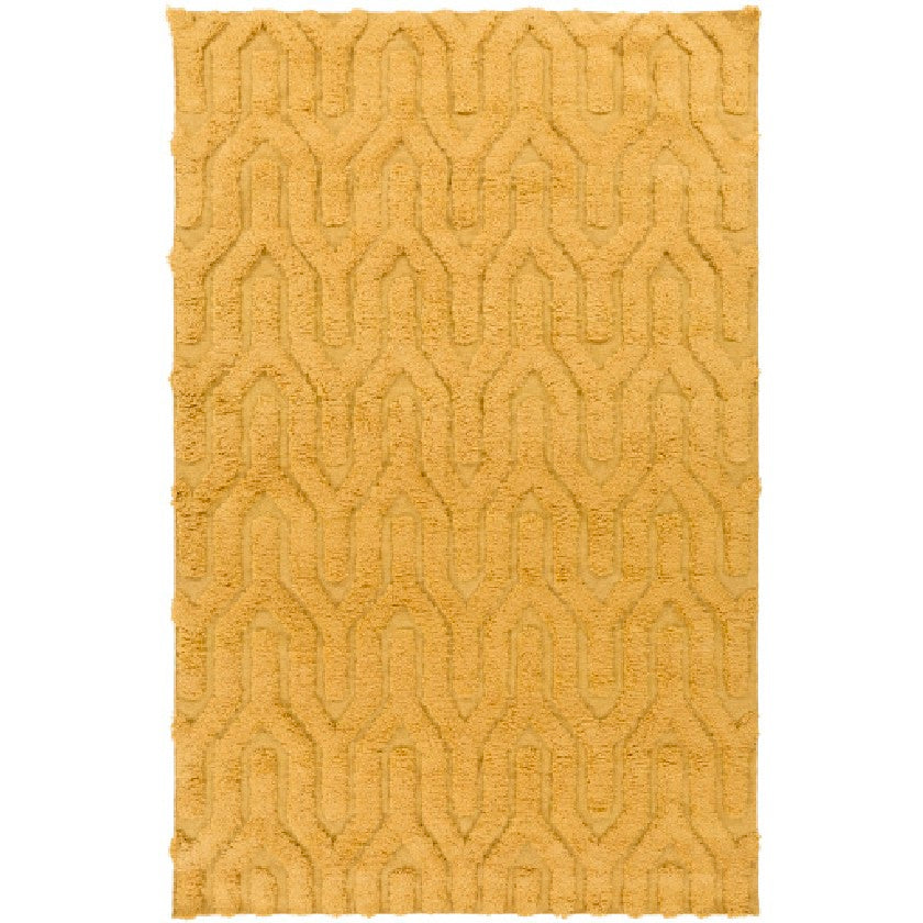 Huslia Modern Gold Area Rug