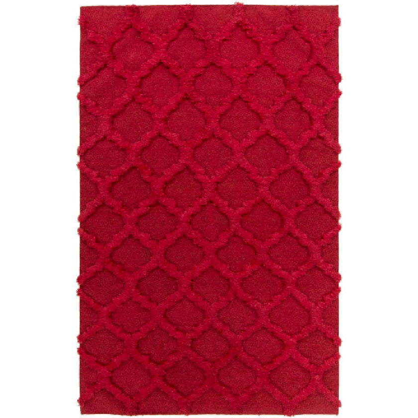 Huttig Modern Bright Red Area Rug