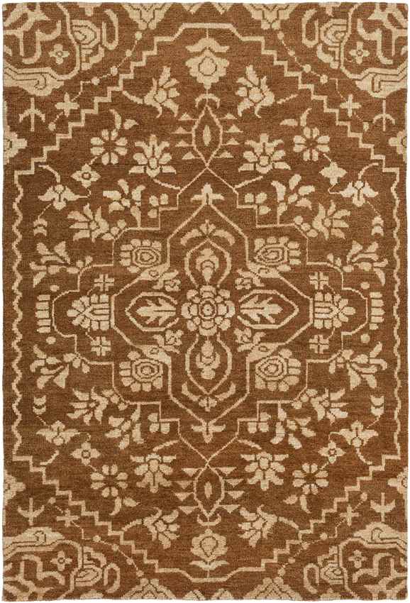 Bedworth Traditional Burnt Orange Area Rug