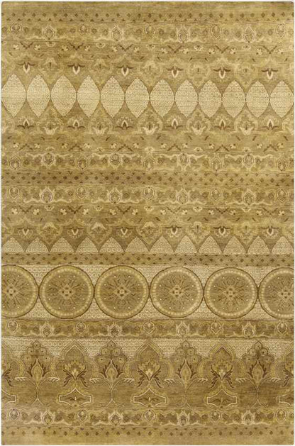 Irvine Traditional Mustard/Dark Brown Area Rug