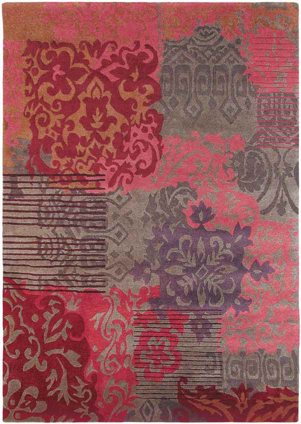 Johnson Modern Bright Red Area Rug