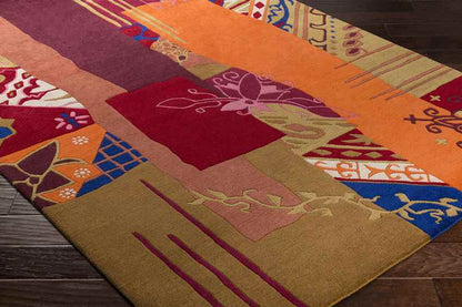 Jonesboro Modern Bright Orange Area Rug