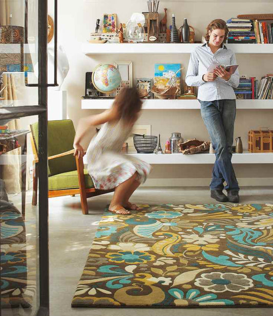 Keysville Modern Brown Area Rug