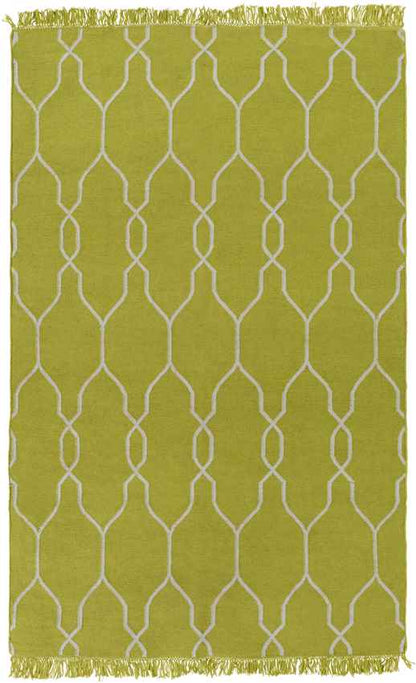 Tange Modern Bright Yellow/White Area Rug