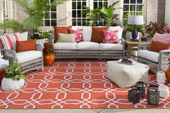 Knoxville Modern Rust/Ivory Area Rug