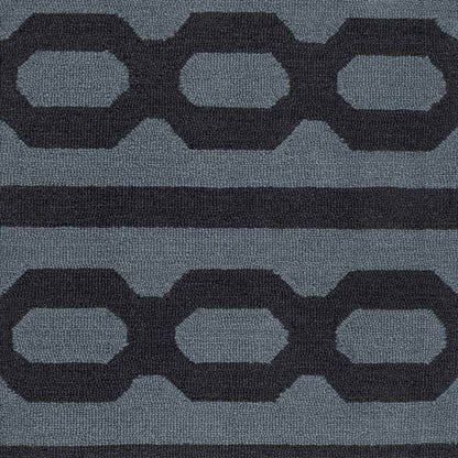 Lakeland Modern Denim/Black Area Rug