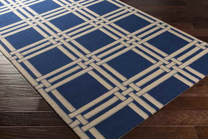 Lakeside Modern Blue/Beige Area Rug