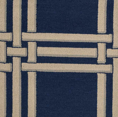 Lakeside Modern Blue/Beige Area Rug