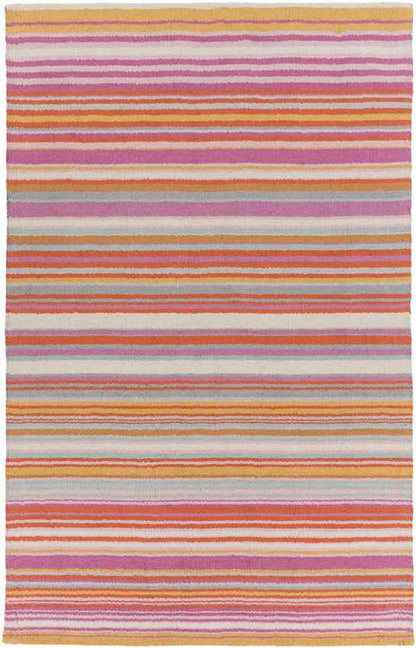 Oling Modern Pink/Orange/Mint Area Rug