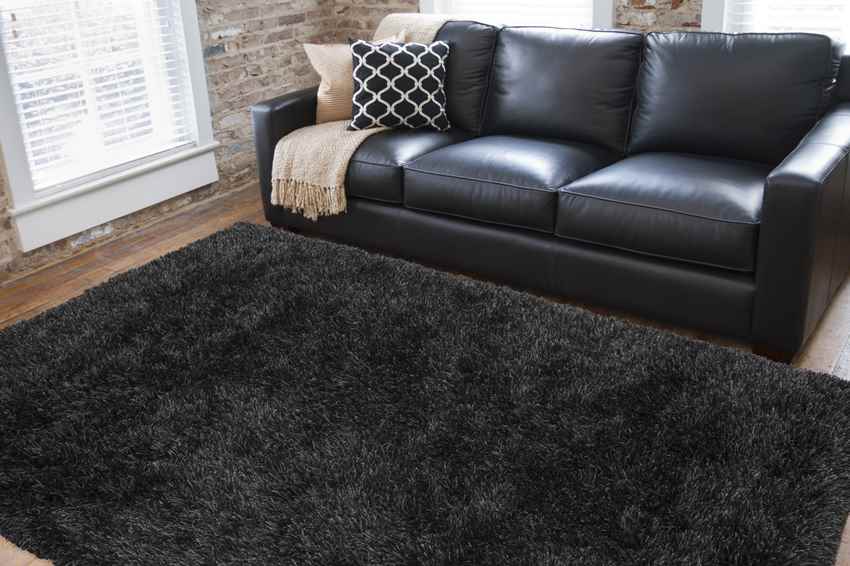 Merane Modern Black/Gray Area Rug