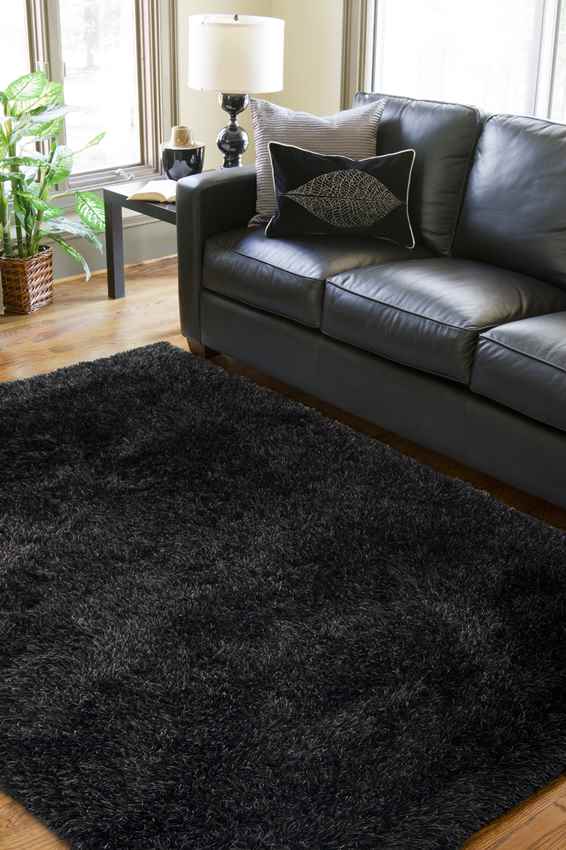 Merane Modern Black/Gray Area Rug