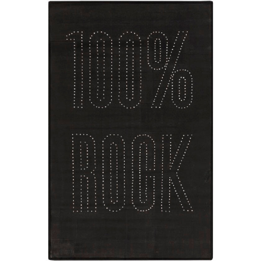 Menifee Modern Black/Metalic/Silver Area Rug