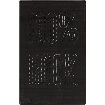 Menifee Modern Black/Metalic/Silver Area Rug