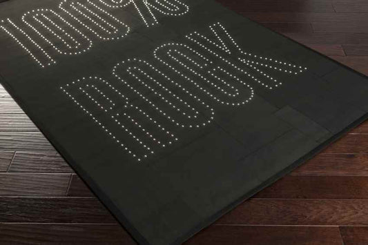 Menifee Modern Black/Metalic/Silver Area Rug