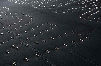 Menifee Modern Black/Metalic/Silver Area Rug