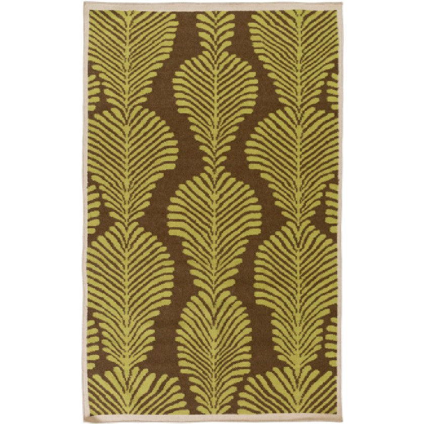 Millport Modern Lime/Dark Brown Area Rug