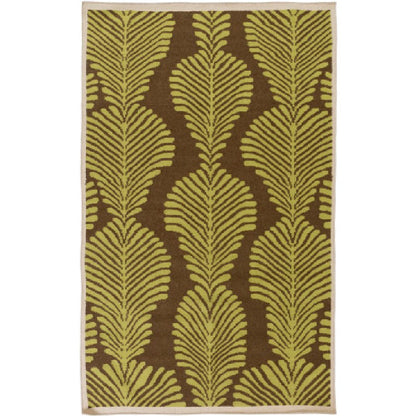 Millport Modern Lime/Dark Brown Area Rug