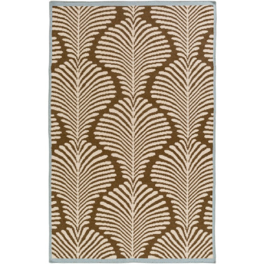Millport Modern Khaki/Dark Brown Area Rug