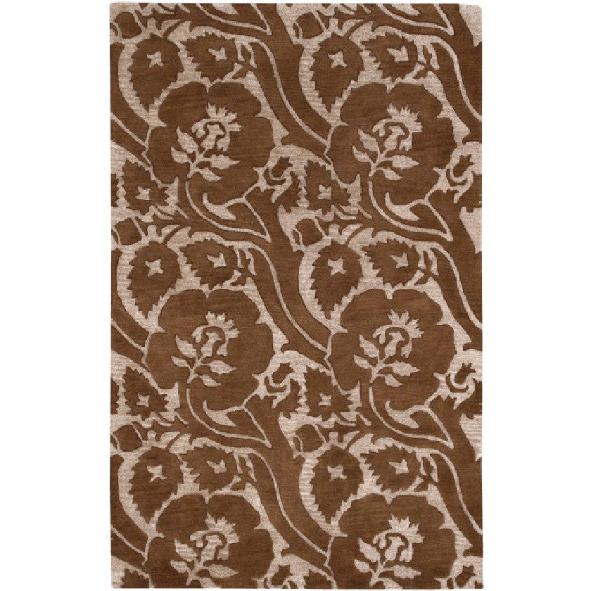 Mobile Modern Dark Brown Area Rug