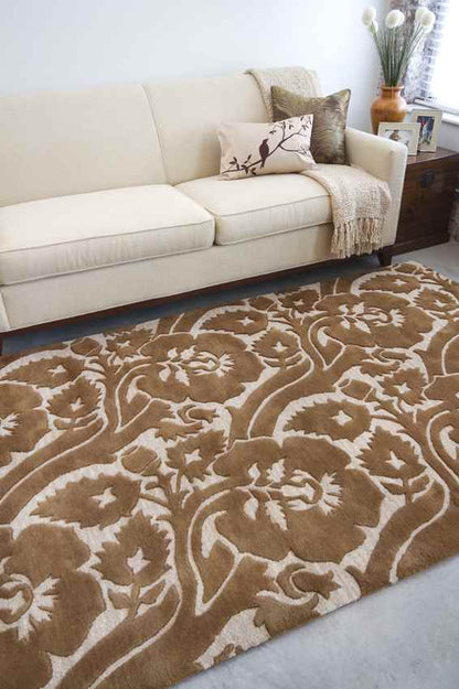 Mobile Modern Dark Brown Area Rug