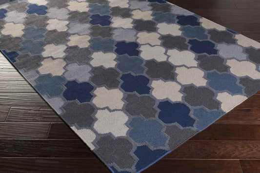Monette Modern Gray/Navy Area Rug
