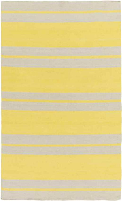 Montevallo Modern Bright Yellow/White Area Rug