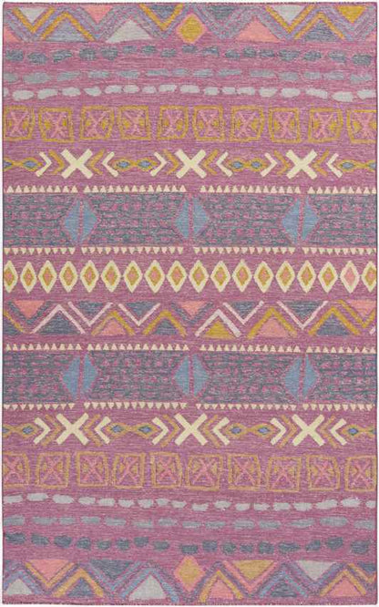 Monticello Global Bright Purple Area Rug