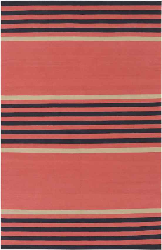 Oden Modern Coral/Ink/Light Gray Area Rug