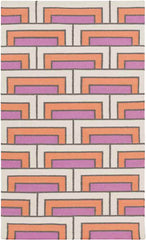 Opelika Modern Orange/Beige Area Rug