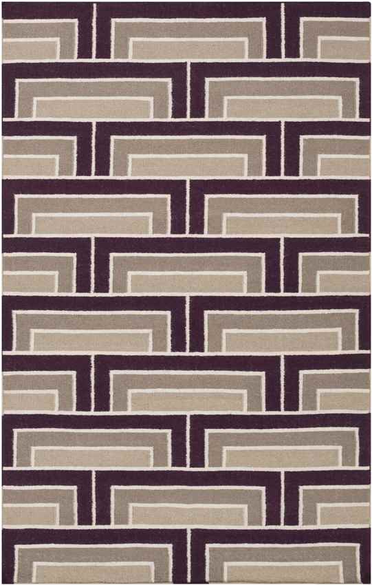 Opelika Modern Orange/Purple/Beige Area Rug