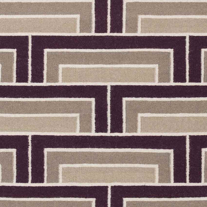 Opelika Modern Orange/Purple/Beige Area Rug