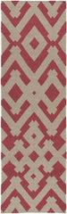Oppelo Modern Grey/Burgundy Area Rug