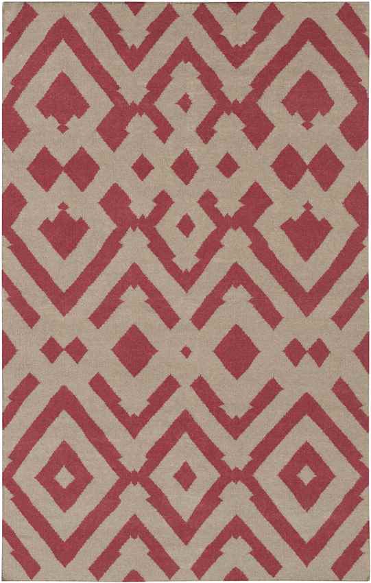 Oppelo Modern Grey/Burgundy Area Rug