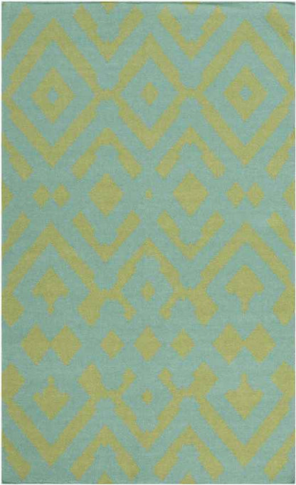 Oppelo Modern Teal/Moss Area Rug