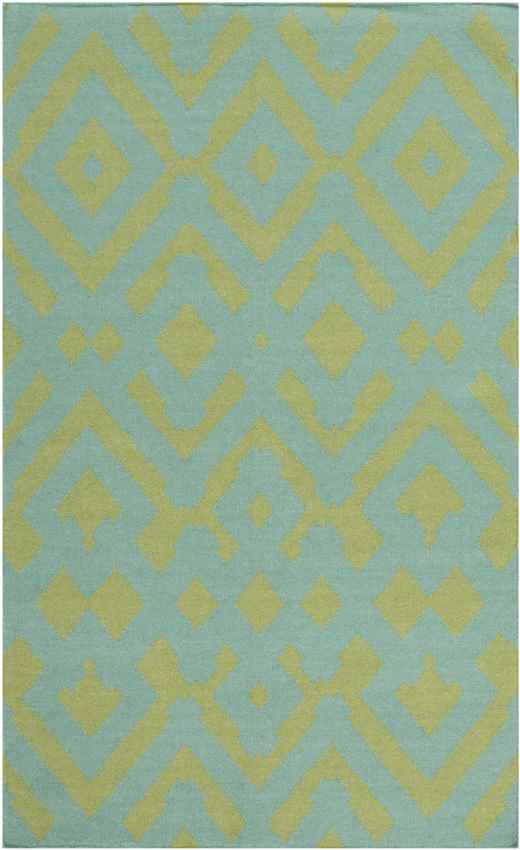Oppelo Modern Teal/Moss Area Rug