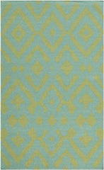 Oppelo Modern Teal/Moss Area Rug
