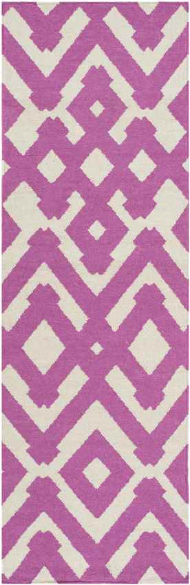 Oppelo Modern Magenta/Ivory Area Rug